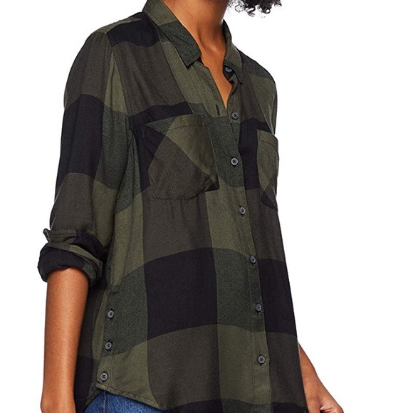 Lucky Brand Tops - LUCKY BRAND Plaid Flannel Button Up Shirt Green